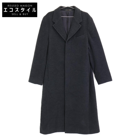KW-0150 深灰色羊毛混纺长款大衣 男士大衣