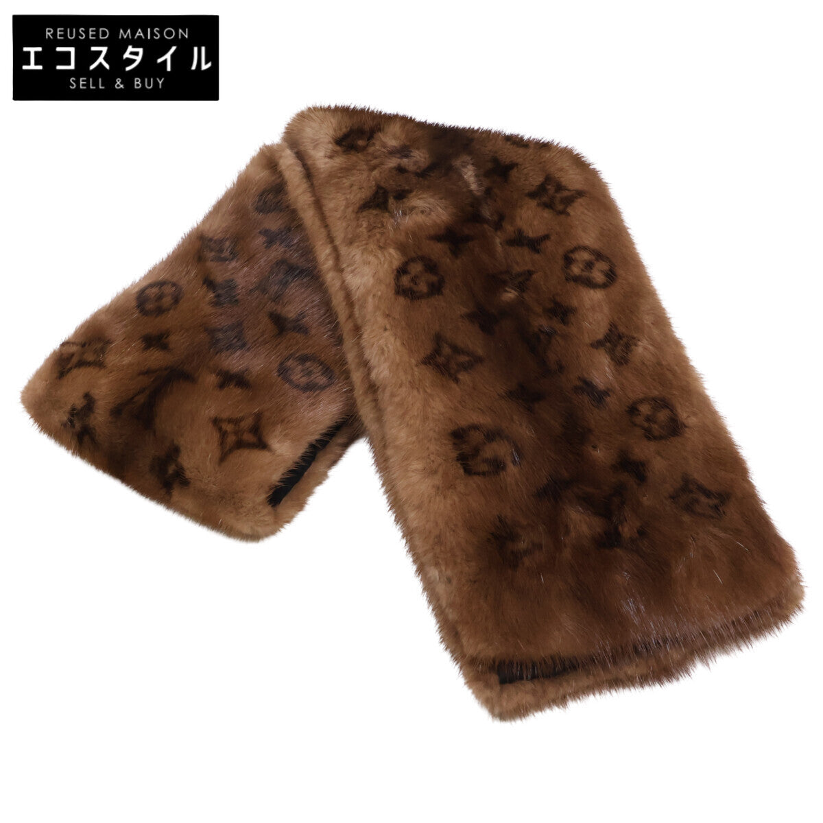 LOUIS VUITTON ルイヴィトン M78744 ミンク100 モノグラム マフラー マフラー