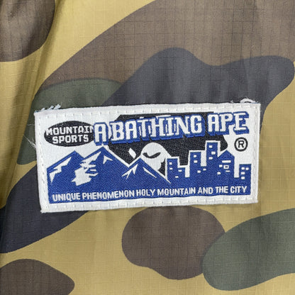 A BATHING APE アベイシングエイプ ブラック×オリーブドラブカラー エイプカモ リバーシブル ダウンベスト ベスト