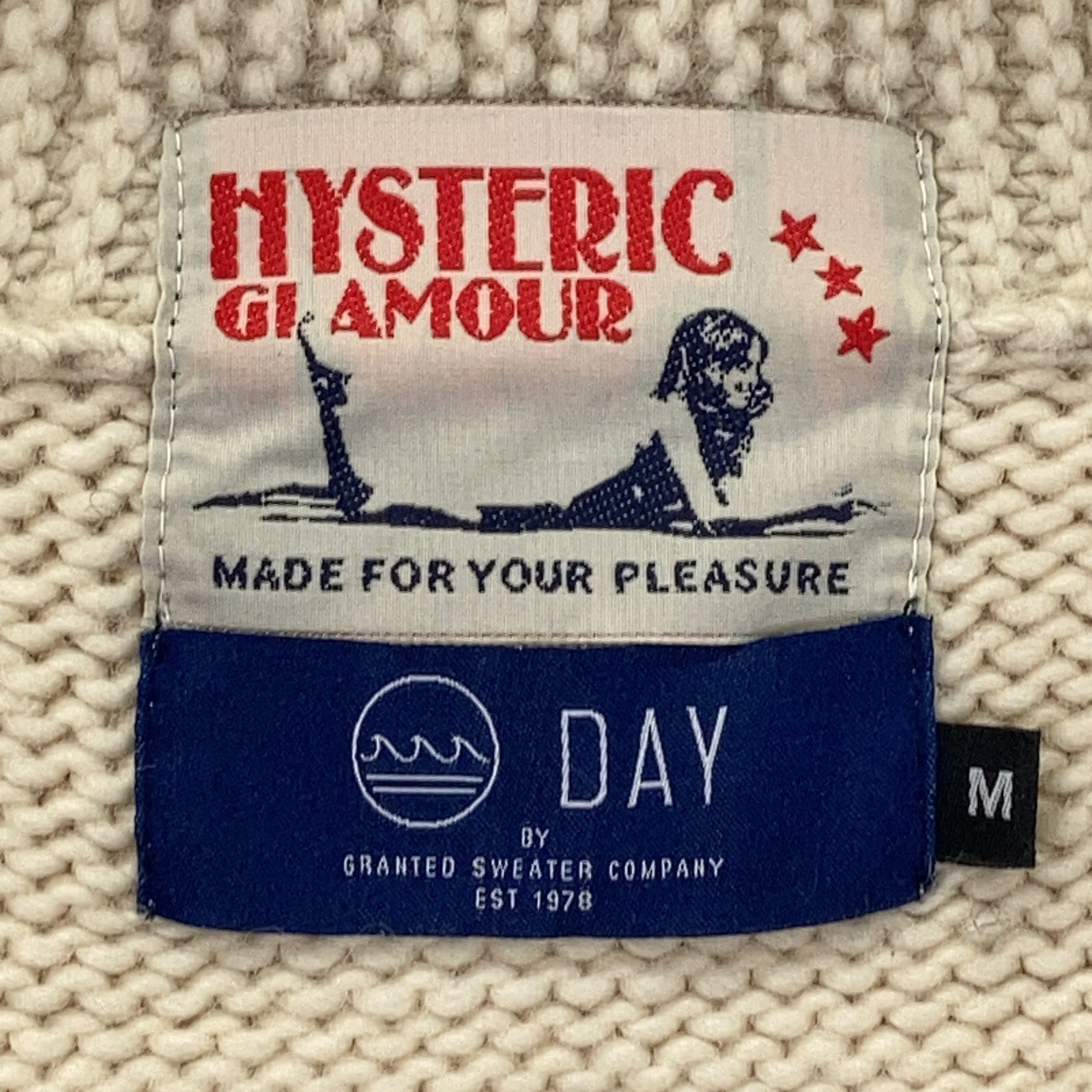 HYSTERIC GLAMOUR HYSTERIC GLAMOUR 02193ND03 ×GRANTED MISS HYSTERIC针织套头毛衣 开衫 上衣
