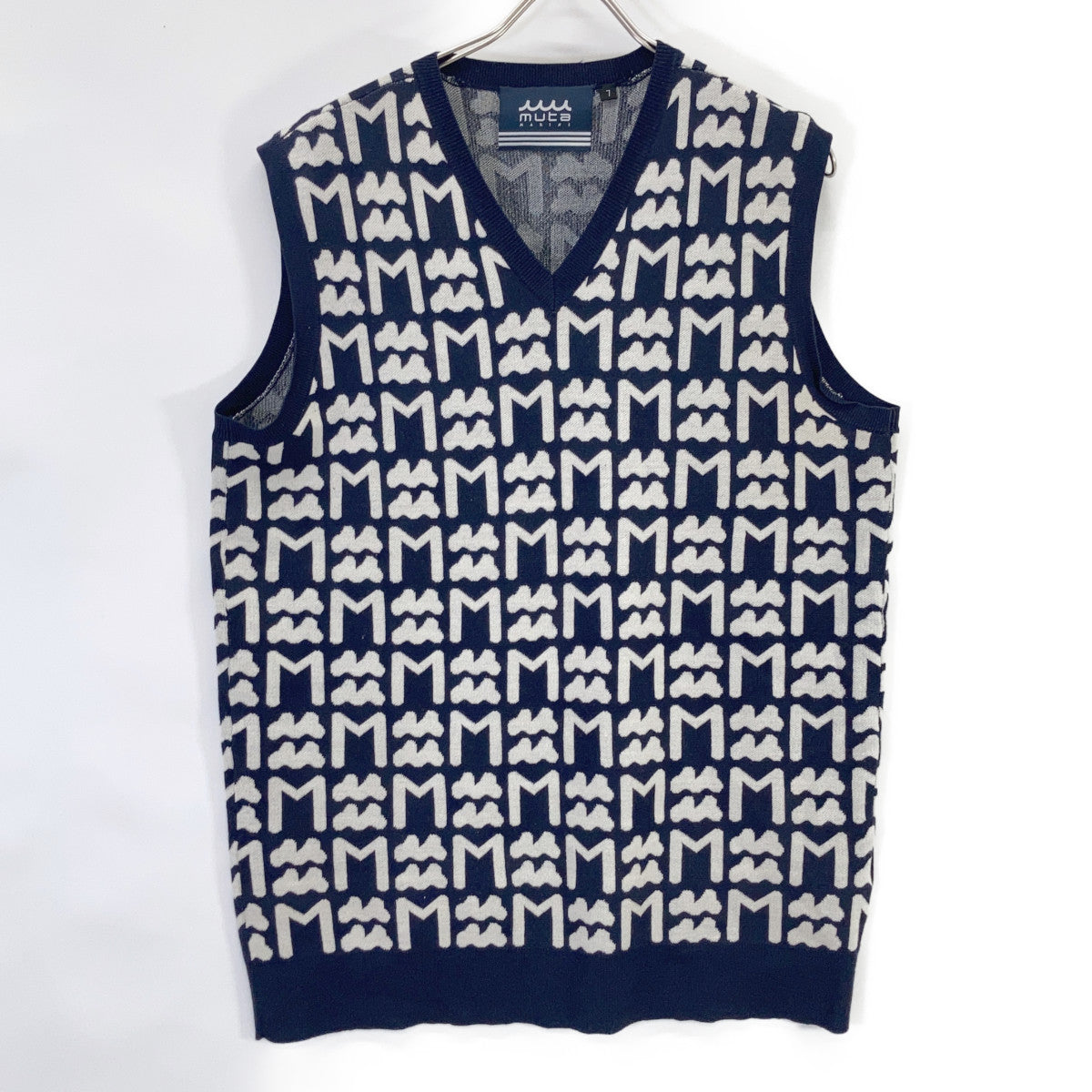 MUTA MARINE 210305 MM PATTERN Jacquard Knit Vest