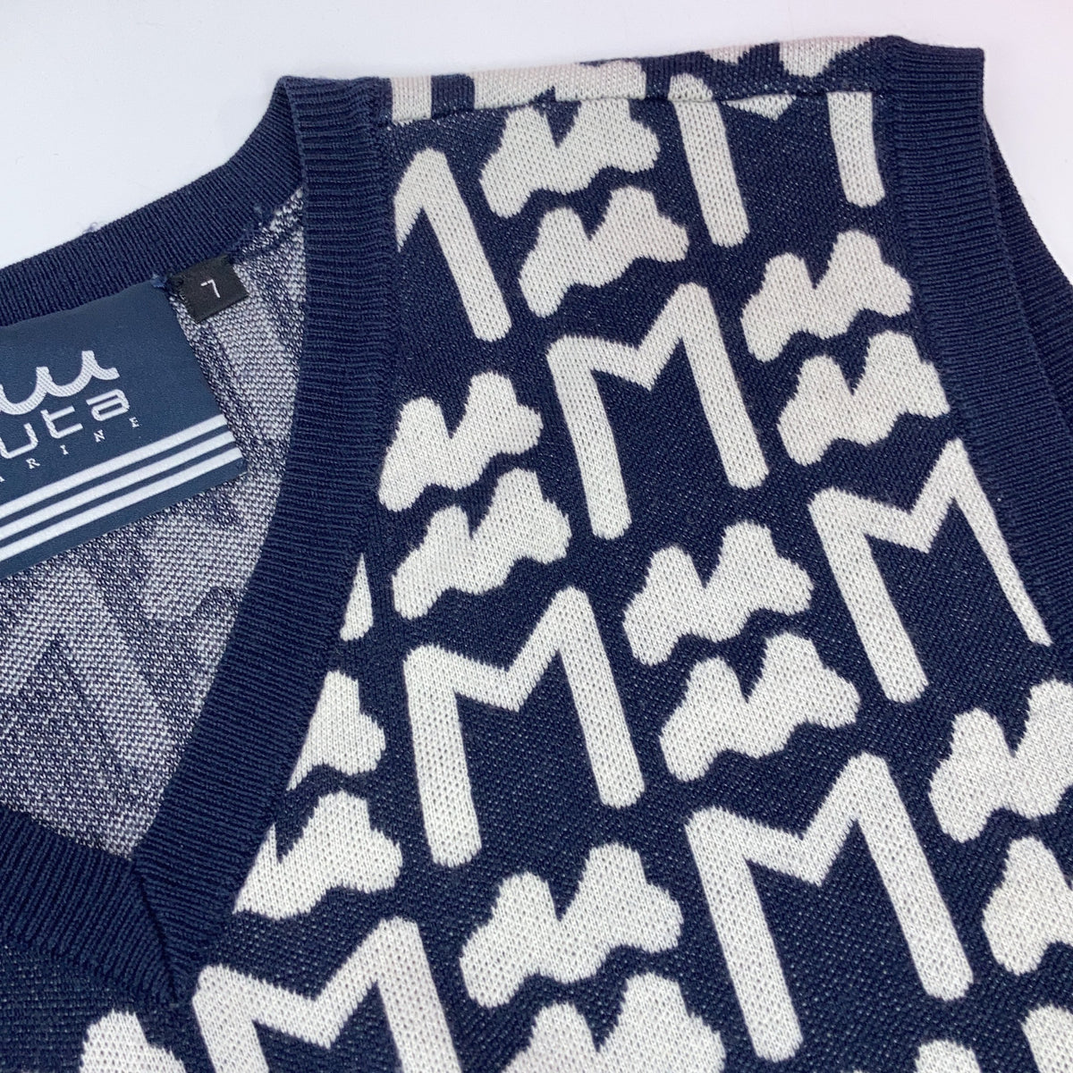 MUTA MARINE 210305 MM PATTERN Jacquard Knit Vest