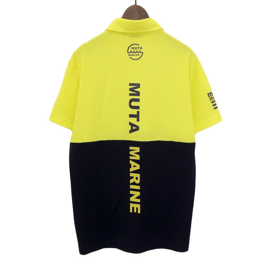 Polo Shirt Top Men's Yellow x Navy 6 98507 Top 6 Men's