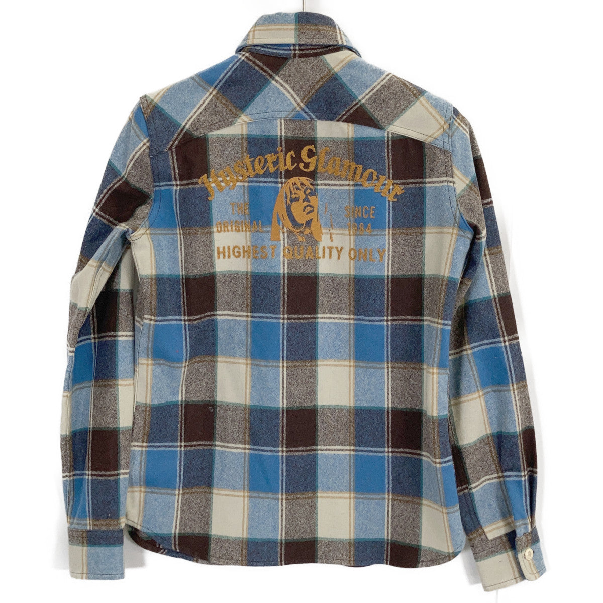 HYSTERIC GLAMOUR ヒステリックグラマー ×PENDLETON 0141AH12 チェック ヒスガール刺繍 シャツ トップス
