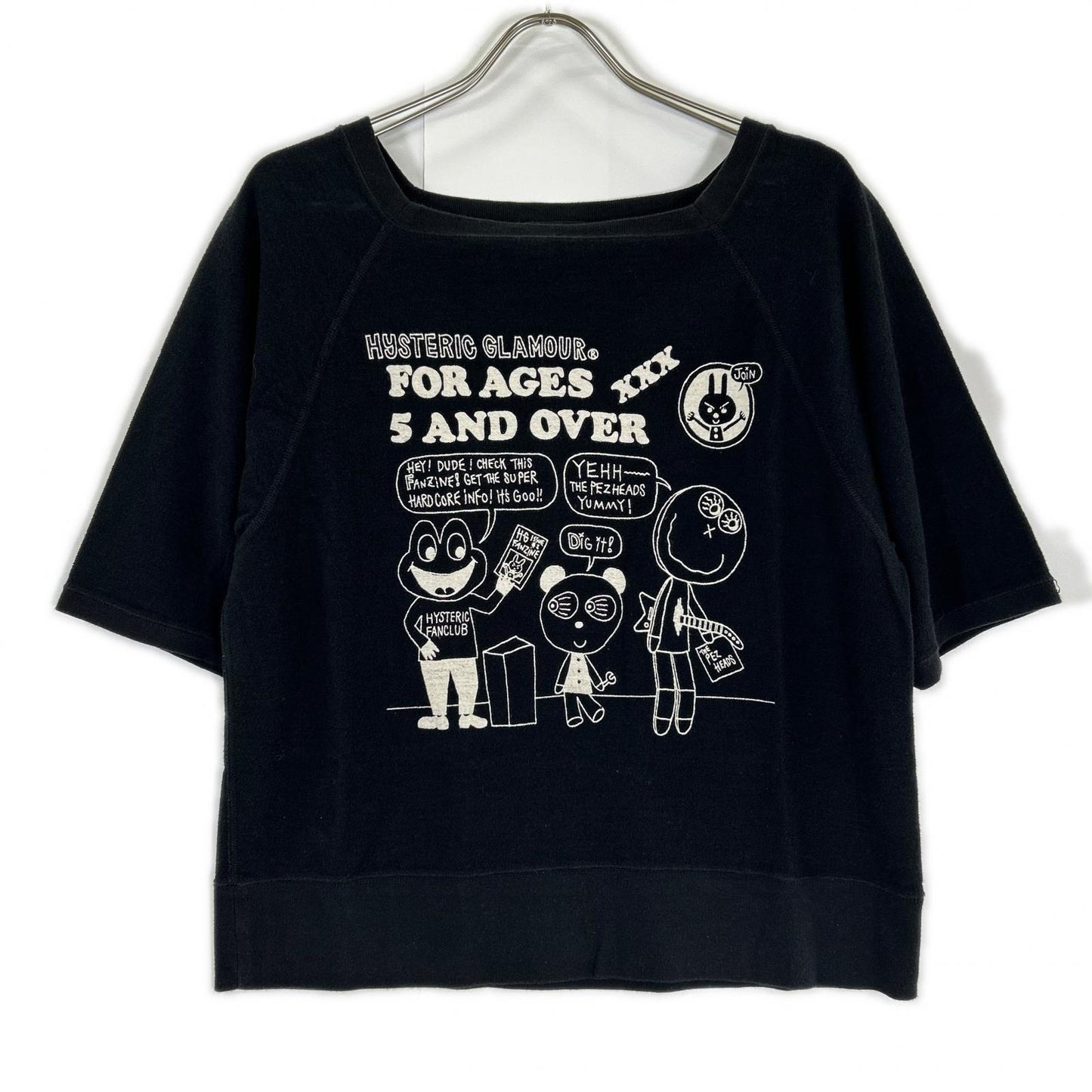 HYSTERIC GLAMOUR ヒステリックグラマー 01201CS02 ブラック パイル地 トップス トップス