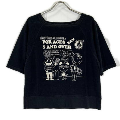 HYSTERIC GLAMOUR ヒステリックグラマー 01201CS02 ブラック パイル地 トップス トップス