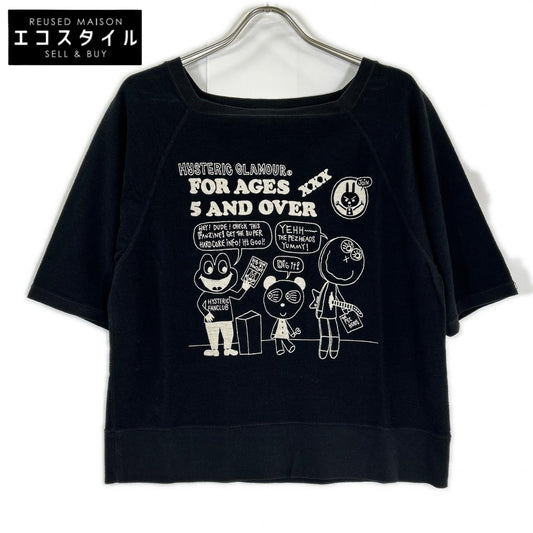 HYSTERIC GLAMOUR ヒステリックグラマー 01201CS02 ブラック パイル地 トップス トップス