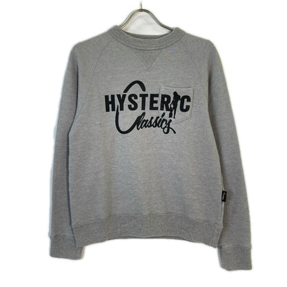 HYSTERIC GLAMOUR ヒステリックグラマー 01171CS02 グレー CLASSIC ポケット付 スウェット トップス