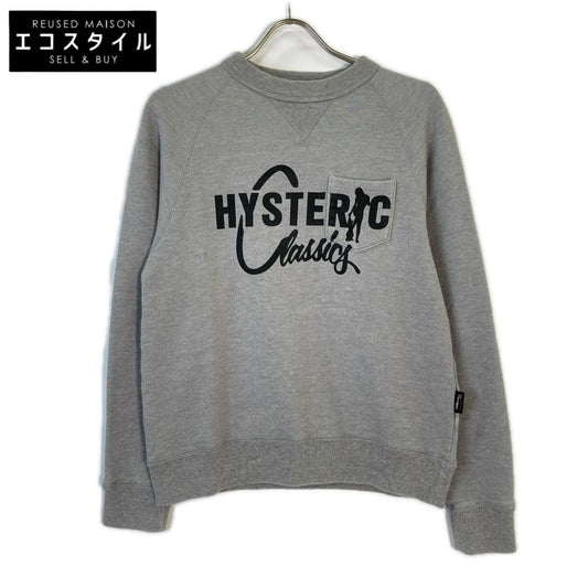 HYSTERIC GLAMOUR ヒステリックグラマー 01171CS02 グレー CLASSIC ポケット付 スウェット トップス