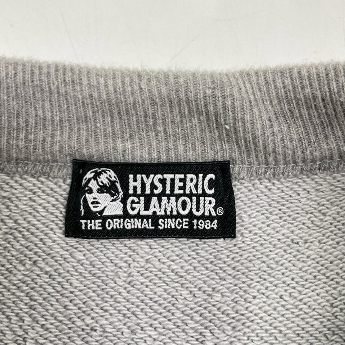 HYSTERIC GLAMOUR ヒステリックグラマー 01171CS02 グレー CLASSIC ポケット付 スウェット トップス