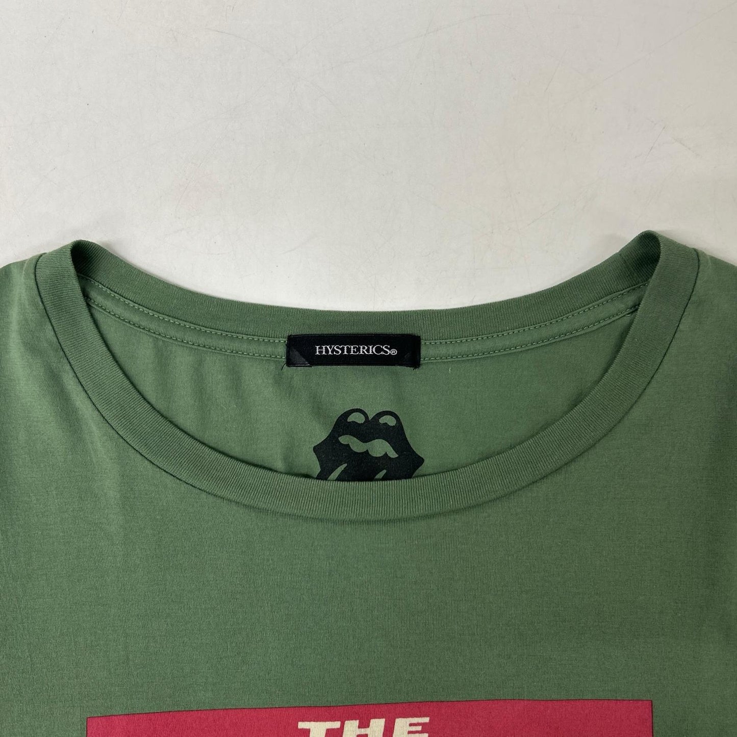 HYSTERIC GLAMOUR ヒステリックグラマー 05201CT05 ローリング・ストーンズ ミック・ジャガー グリーン Tシャツ トップス