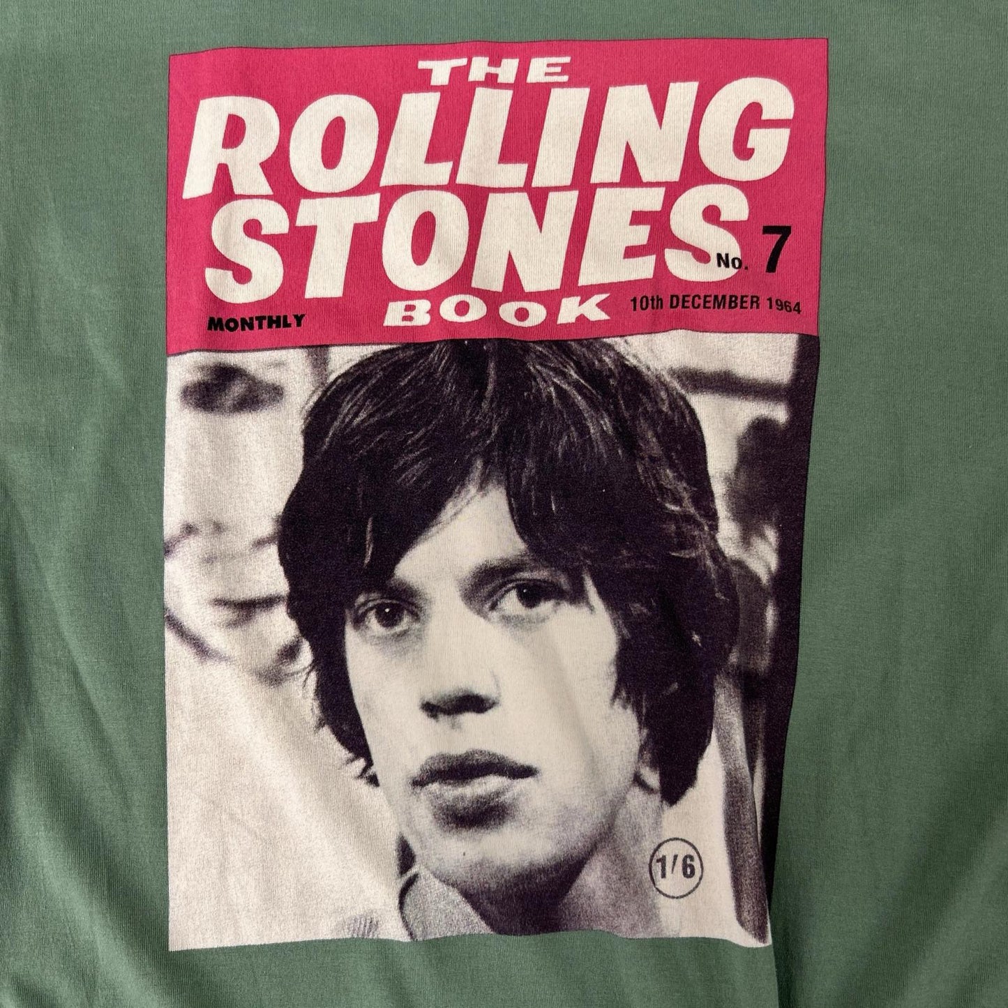 HYSTERIC GLAMOUR ヒステリックグラマー 05201CT05 ローリング・ストーンズ ミック・ジャガー グリーン Tシャツ トップス