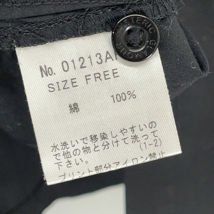 HYSTERIC GLAMOUR HYSTERIC GLAMOUR 01213AH06 黑色 WELCOME TO HYS TIME 超大款衬衫 上衣