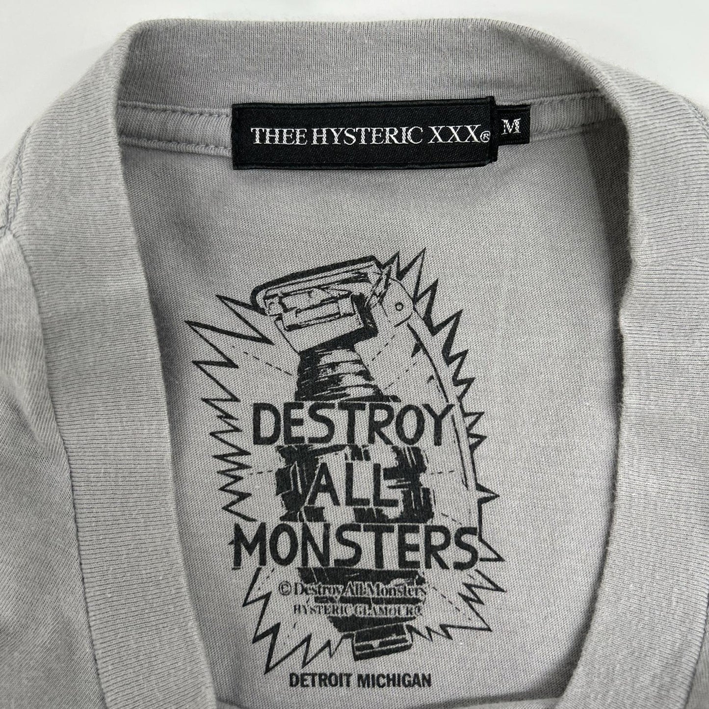 HYSTERIC GLAMOUR ヒステリックグラマー グレー DESTROY ALL MONSTERS DOPPELGANGER Tシャツ トップス