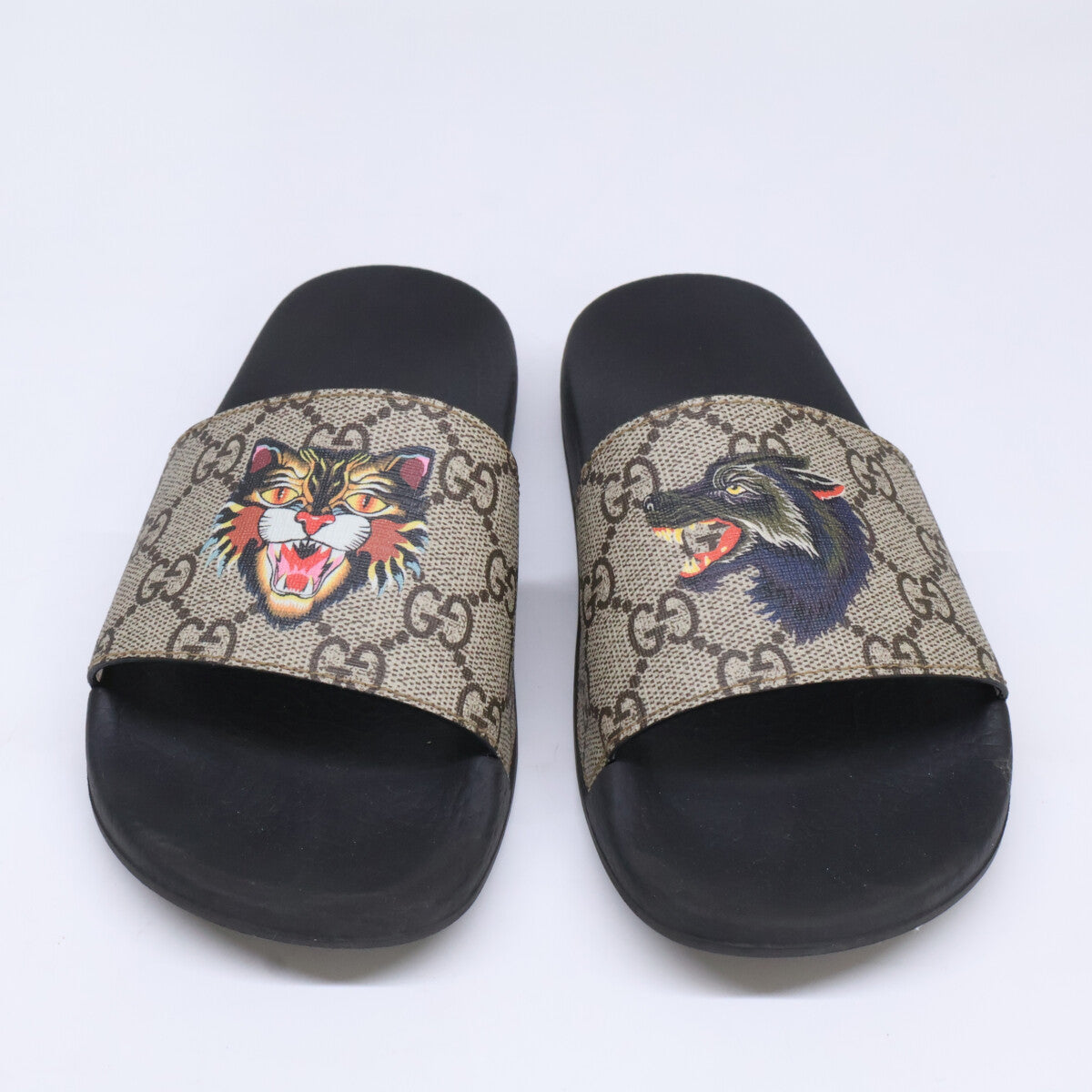 GUCCI 508811 GG Supreme Angry Cat Slide Sandals Shoes