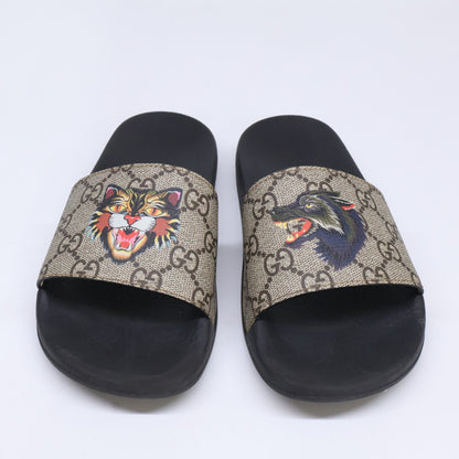 GUCCI 508811 GG Supreme Angry Cat Slide Sandals Shoes