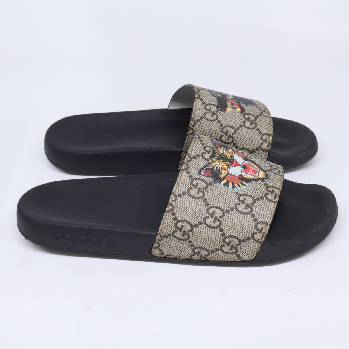 GUCCI 508811 GG Supreme Angry Cat Slide Sandals Shoes