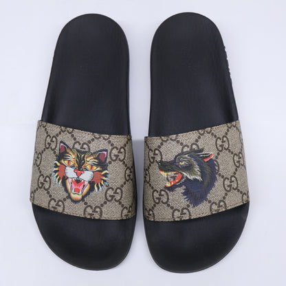 GUCCI 508811 GG Supreme Angry Cat Slide Sandals Shoes