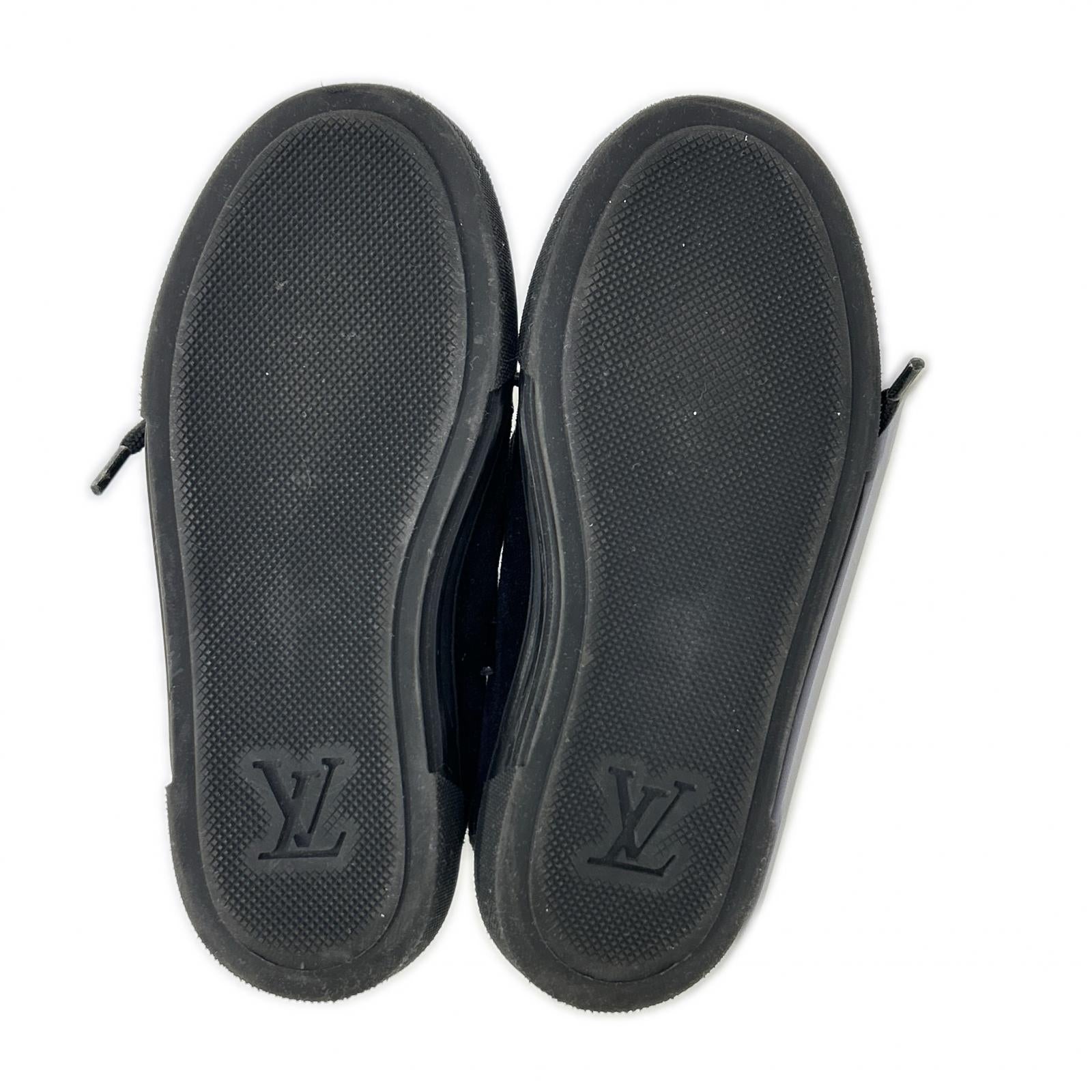 LOUIS VUITTON ルイヴィトン パテント/ファブリック ハイカット スニーカー シューズ