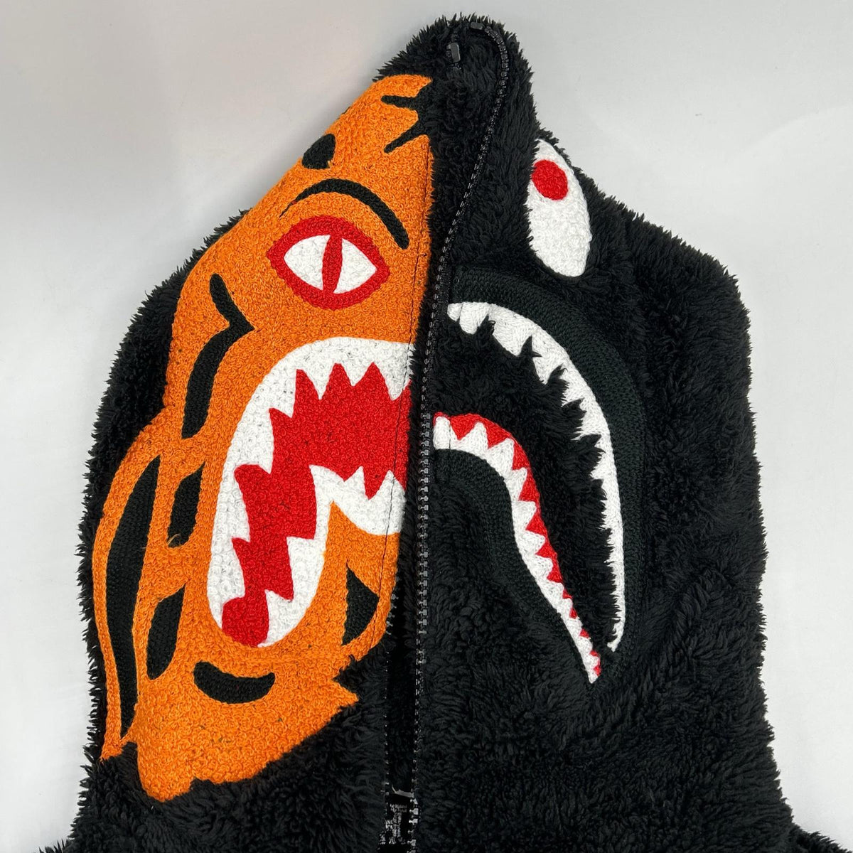 A BATHING APE アベイシングエイプ 001LJE702020X ブラック BOA TIGER SHARK フルジップフーディー トップス