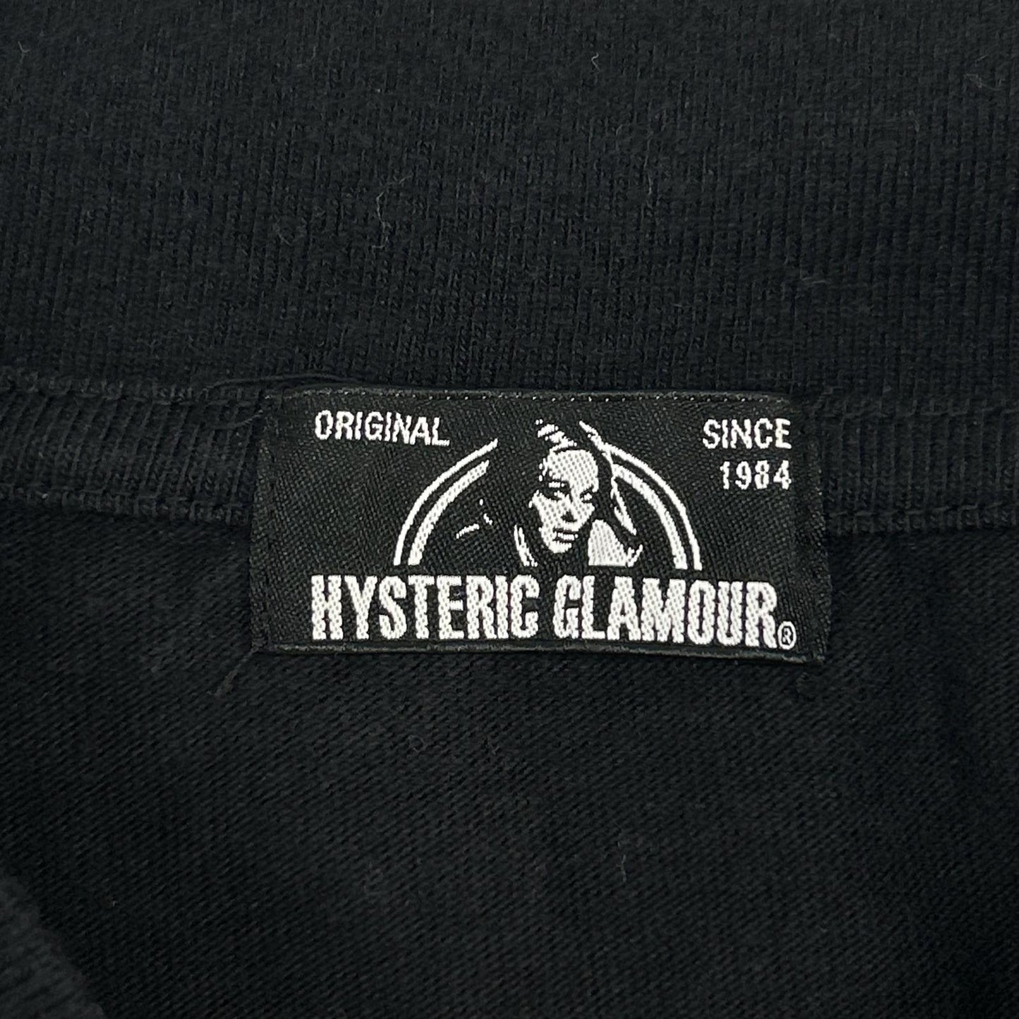 HYSTERIC GLAMOUR ヒステリックグラマー 0153CL08 ブラック×ピンク ヒステリックガール ロングTシャツ トップス