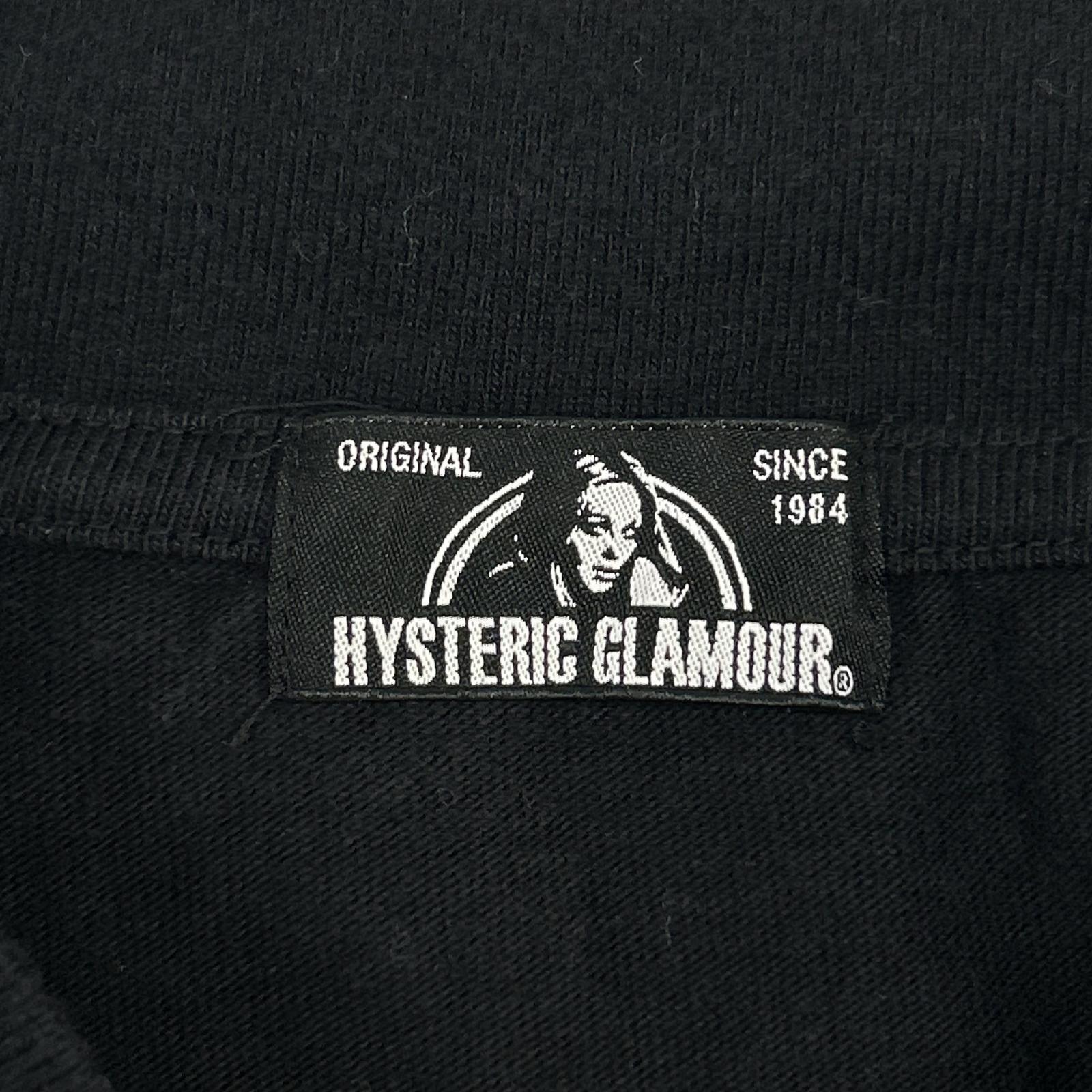 HYSTERIC GLAMOUR ヒステリックグラマー 0153CL08 ブラック×ピンク ヒステリックガール ロングTシャツ トップス