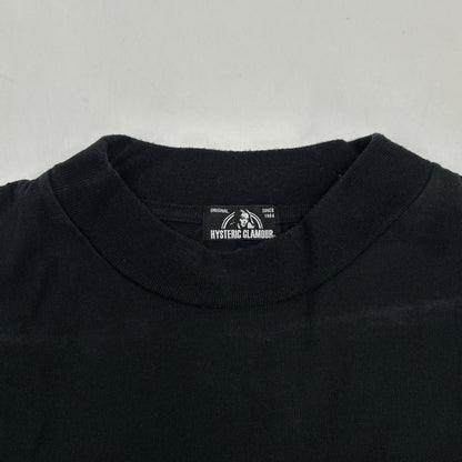 HYSTERIC GLAMOUR ヒステリックグラマー 0153CL08 ブラック×ピンク ヒステリックガール ロングTシャツ トップス