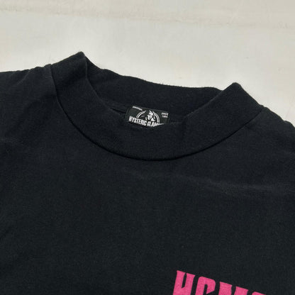 HYSTERIC GLAMOUR ヒステリックグラマー 0153CL08 ブラック×ピンク ヒステリックガール ロングTシャツ トップス