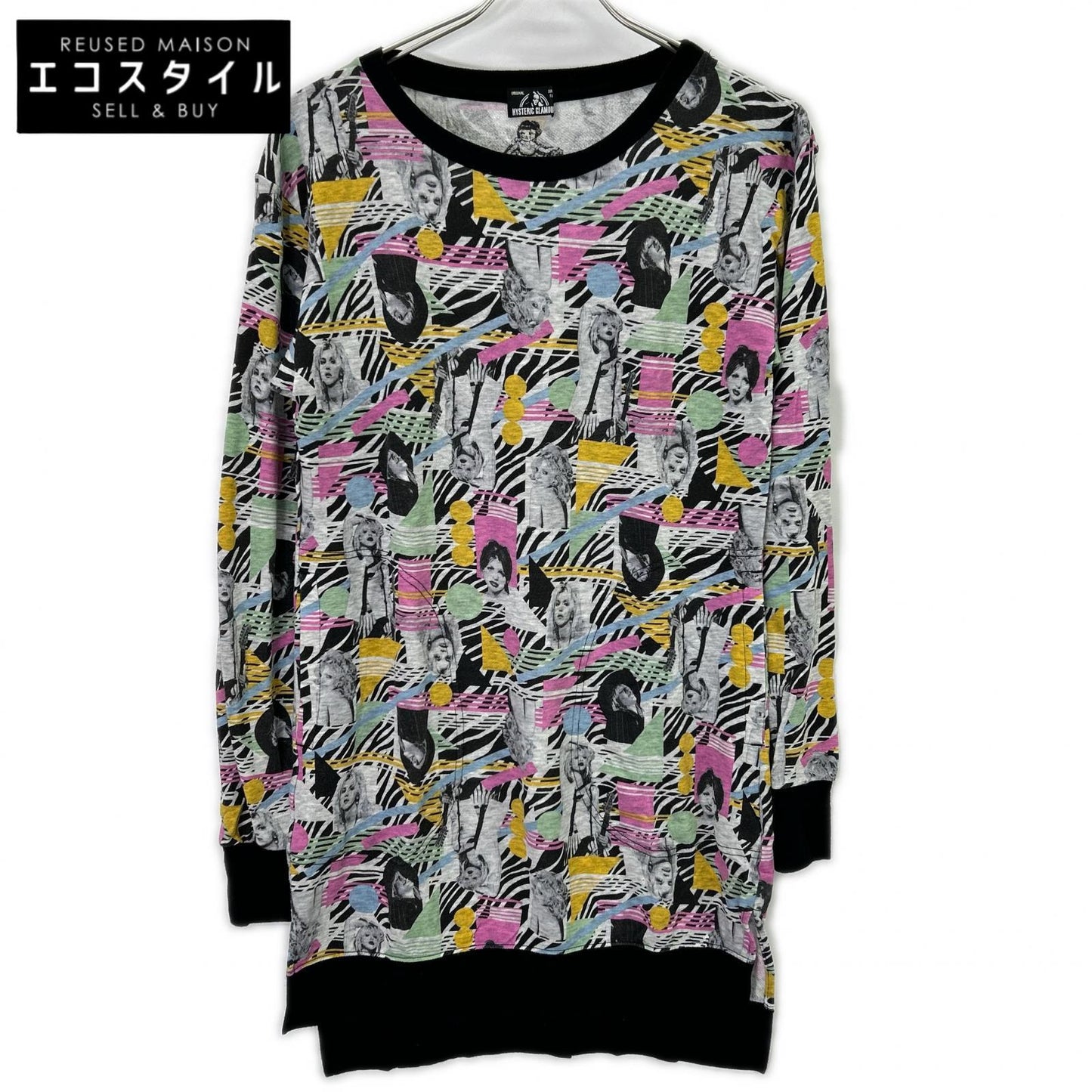 HYSTERIC GLAMOUR ヒステリックグラマー 0153CO03 総柄 ヒスガール シャツワンピース トップス