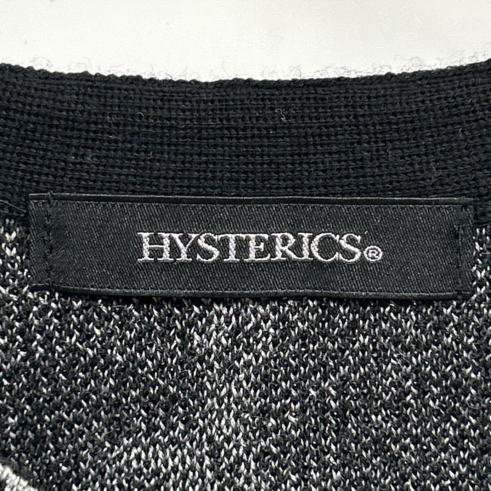 HYSTERICS Hysterics 0553ND01 Black Musical Note Cardigan Top