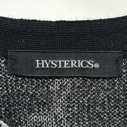 HYSTERICS Hysterics 0553ND01 Black Musical Note Cardigan Top