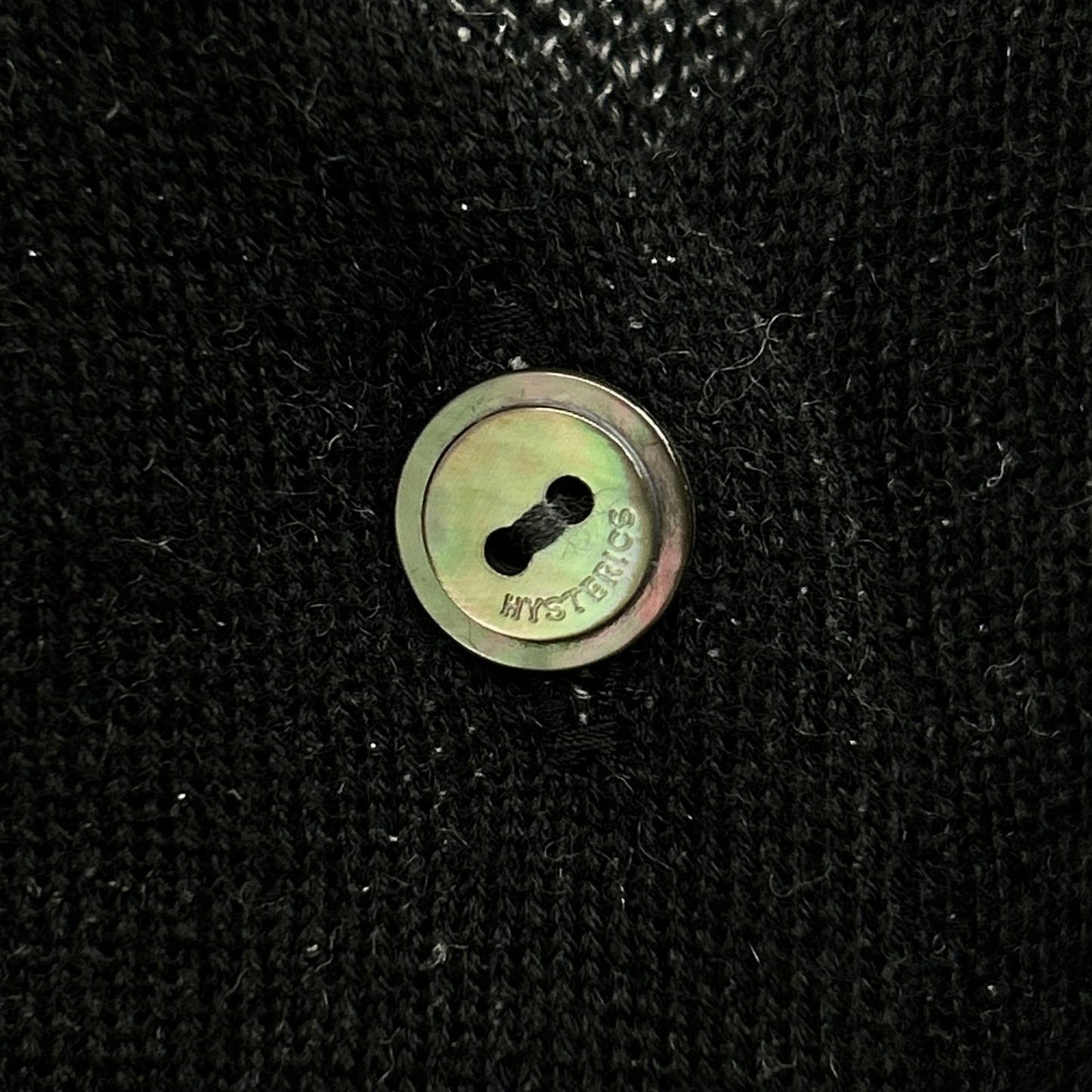 HYSTERICS Hysterics 0553ND01 Black Musical Note Cardigan Top