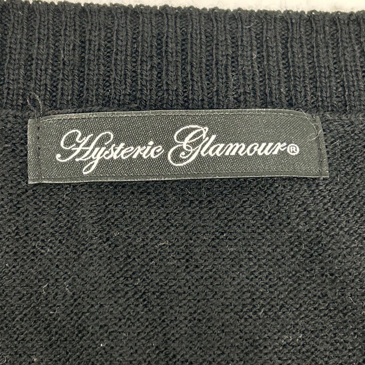 HYSTERIC GLAMOUR ヒステリックグラマー 0153NS10 ブラック ギターガール セーター トップス