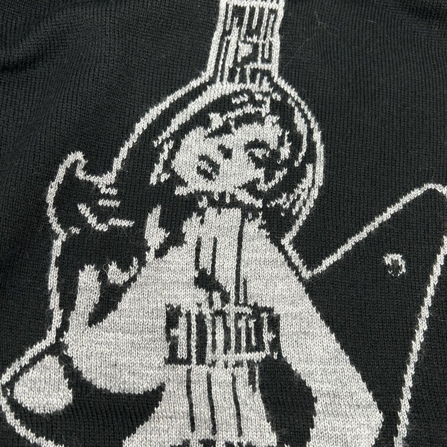 HYSTERIC GLAMOUR ヒステリックグラマー 0153NS10 ブラック ギターガール セーター トップス