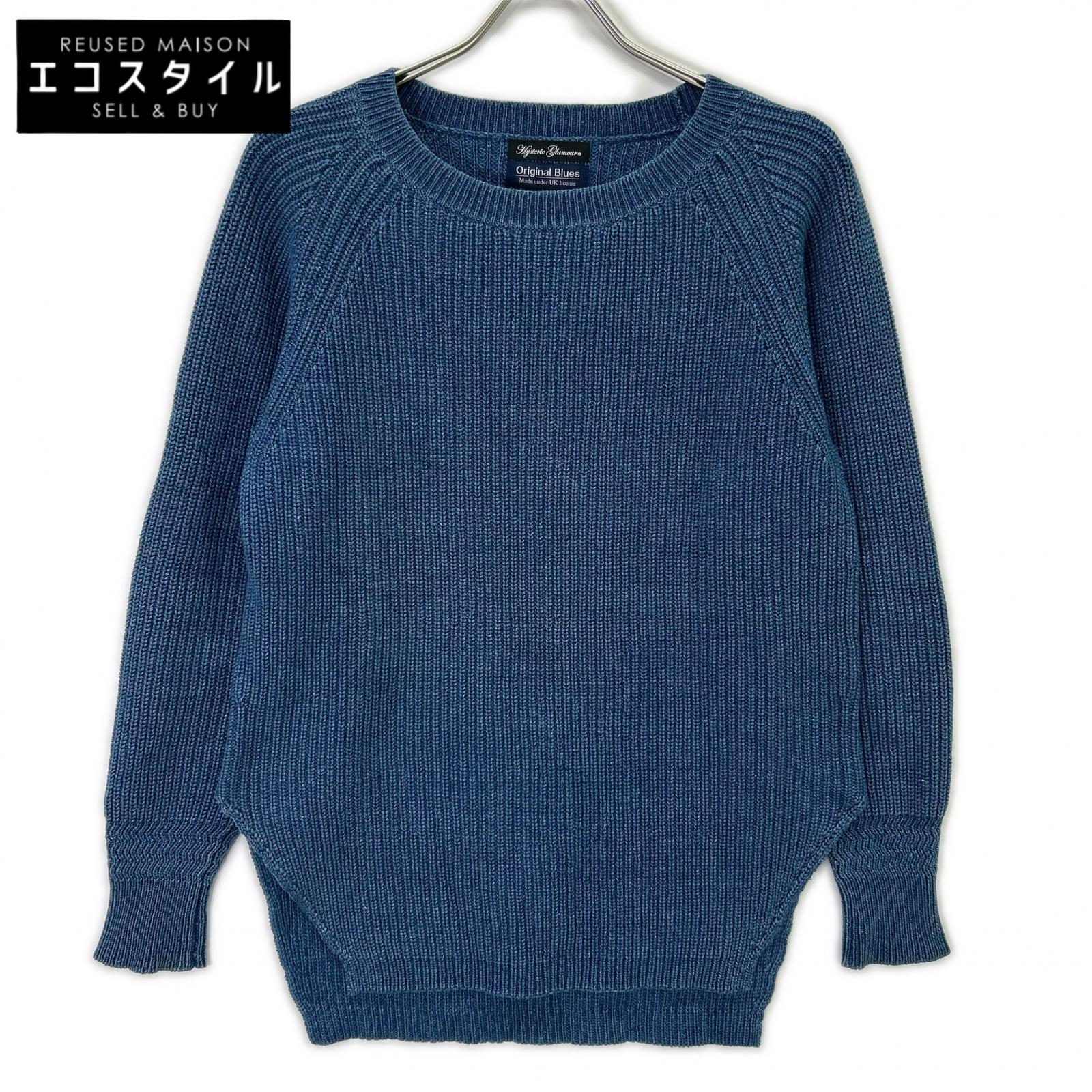 HYSTERIC GLAMOUR ヒステリックグラマー 0153NS01 オリジナルブルース サイドスリット セーター トップス
