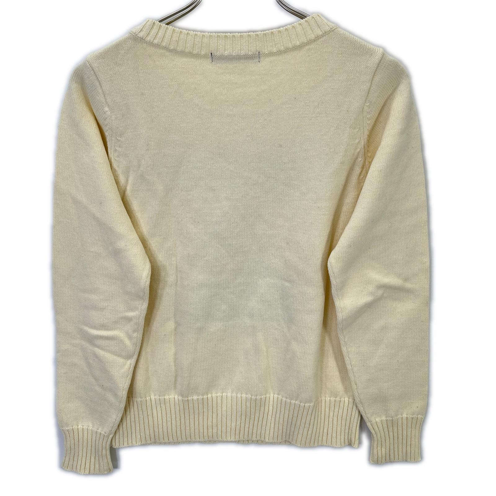 HYSTERIC GLAMOUR ヒステリックグラマー 0163NS24 アイボリー DEADLY SOUNDS 編込 プルオーバー トップス
