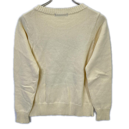 HYSTERIC GLAMOUR ヒステリックグラマー 0163NS24 アイボリー DEADLY SOUNDS 編込 プルオーバー トップス