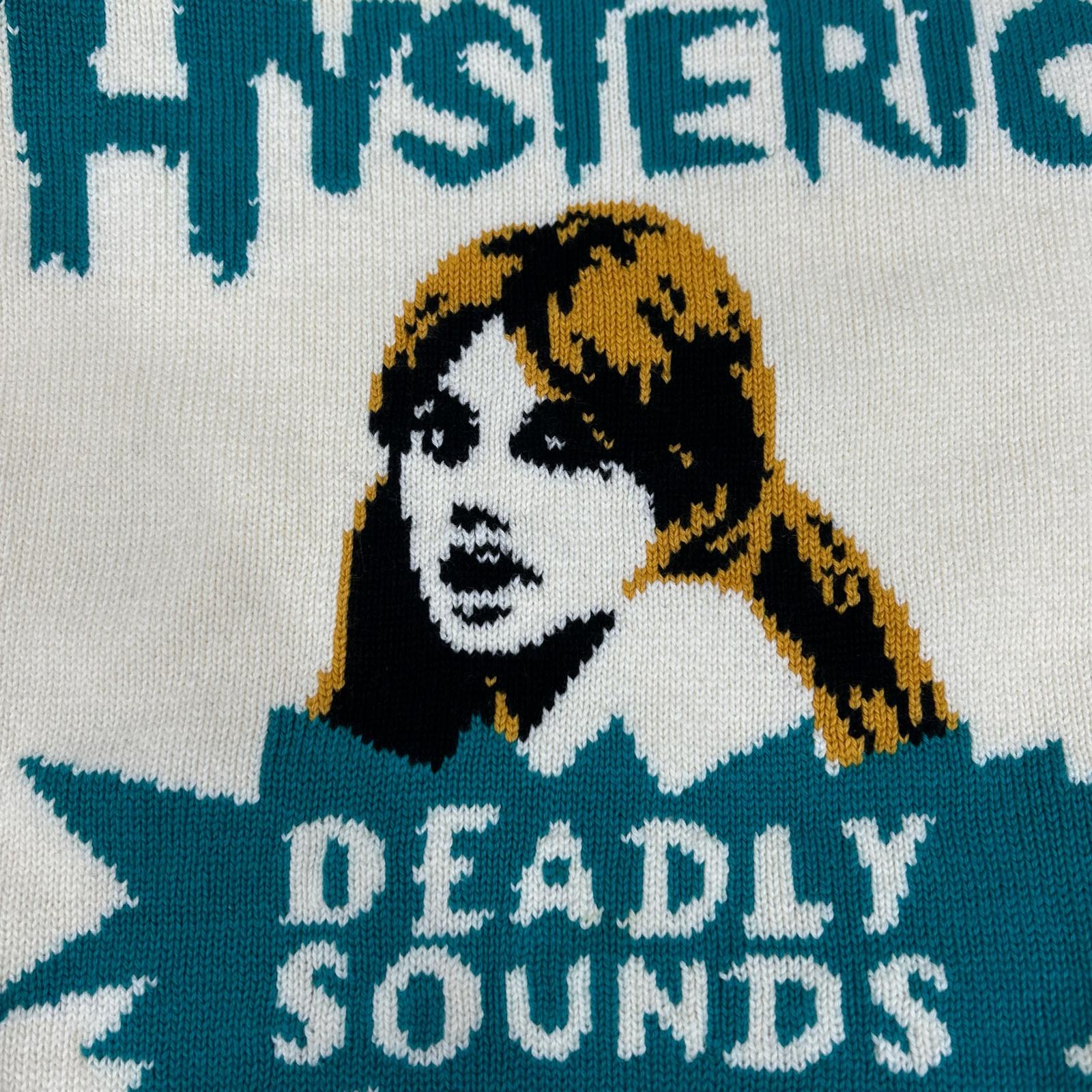HYSTERIC GLAMOUR ヒステリックグラマー 0163NS24 アイボリー DEADLY SOUNDS 編込 プルオーバー トップス