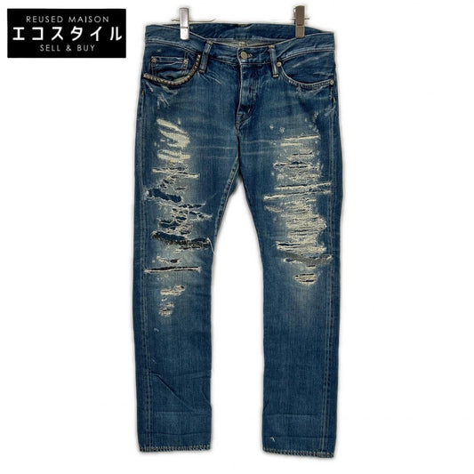 HYSTERIC GLAMOUR ヒステリックグラマー 0133AP08 ダメージ加工 スリム デニムパンツ ボトムス