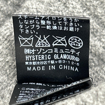 HYSTERIC GLAMOUR Hysteric Glamour 0163NO02 Gray High-Neck Wool One-Piece Top
