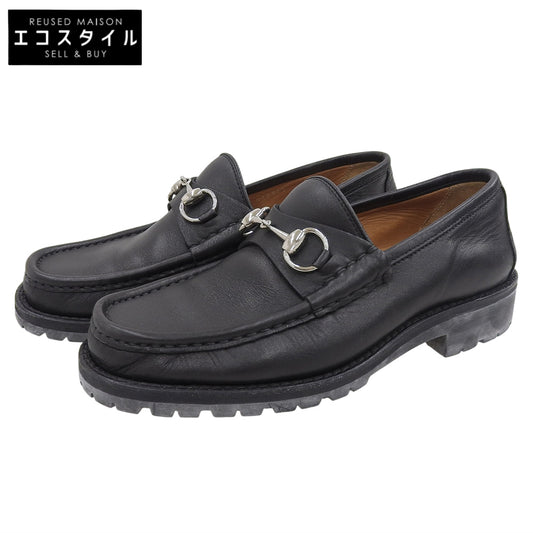 GUCCI グッチ ホースビット レザー ローファー シューズ メンズ ブラック 6 70365 シューズ
