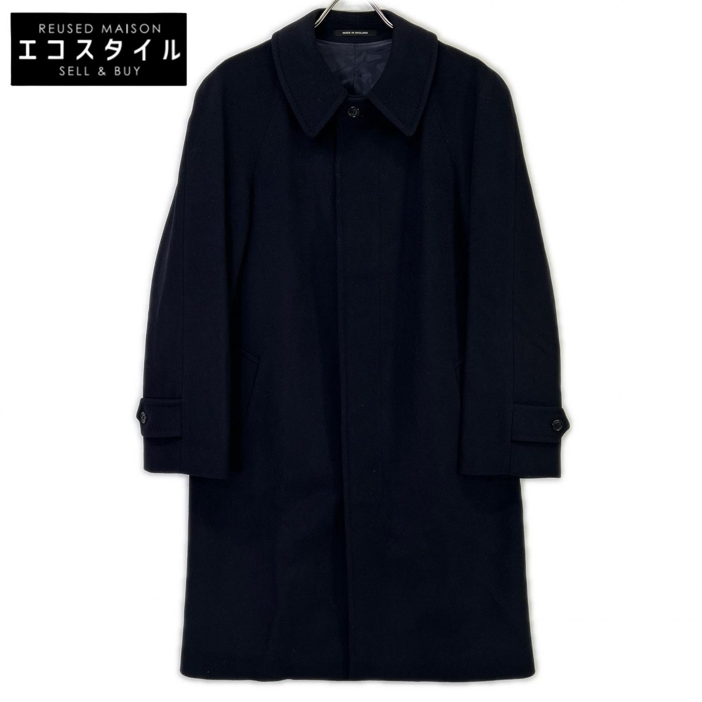 BEAMS F BEAMS F 海军蓝 羊绒35% 翻领 大衣 外套 34