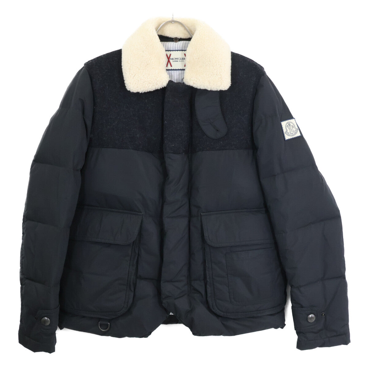 MONCLER モンクレール GAMME BLUE ガムブルー 69242 ボアカラー付 ダウンジャケット ジャケット