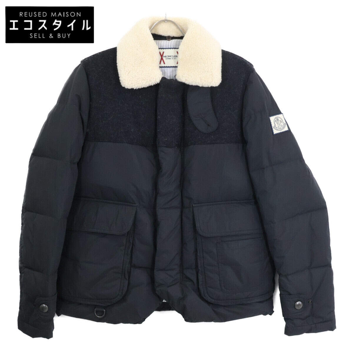 MONCLER モンクレール GAMME BLUE ガムブルー 69242 ボアカラー付 ダウンジャケット ジャケット