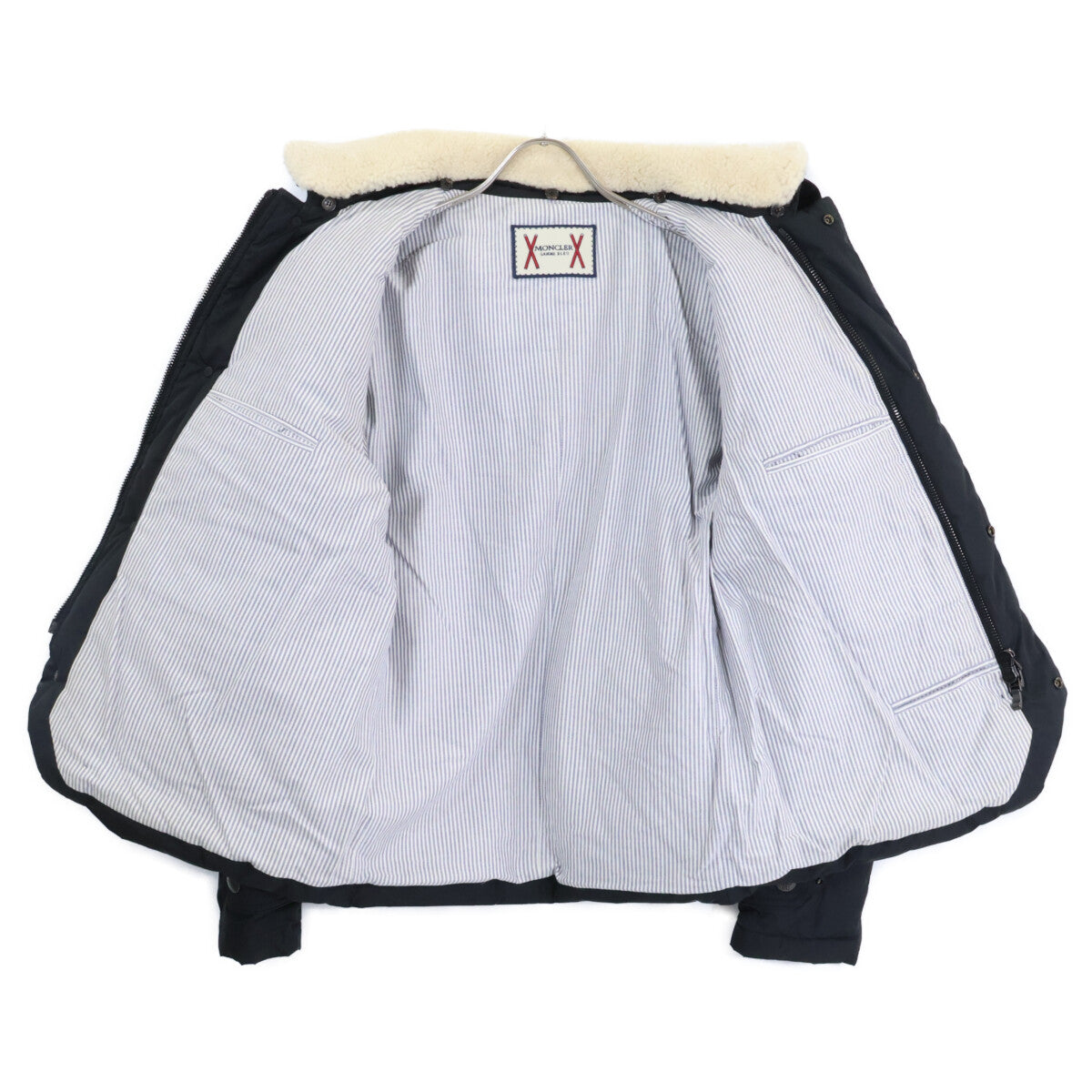 MONCLER モンクレール GAMME BLUE ガムブルー 69242 ボアカラー付 ダウンジャケット ジャケット