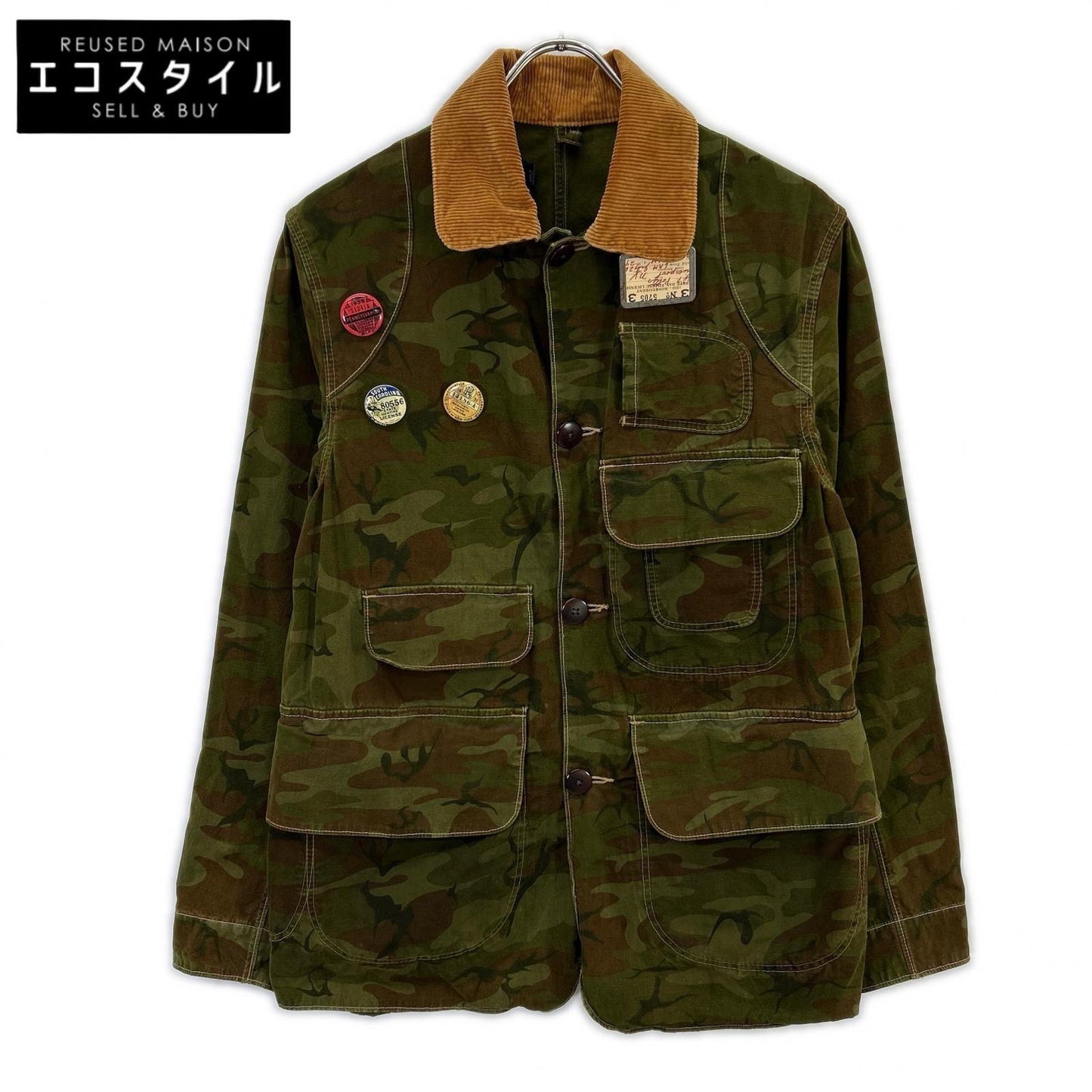 POLO RALPH LAUREN ポロ ラルフローレン 90's JR-RL-KM3156 カモフラ 襟コーデュロイ ハンティングジャケット ジャケット