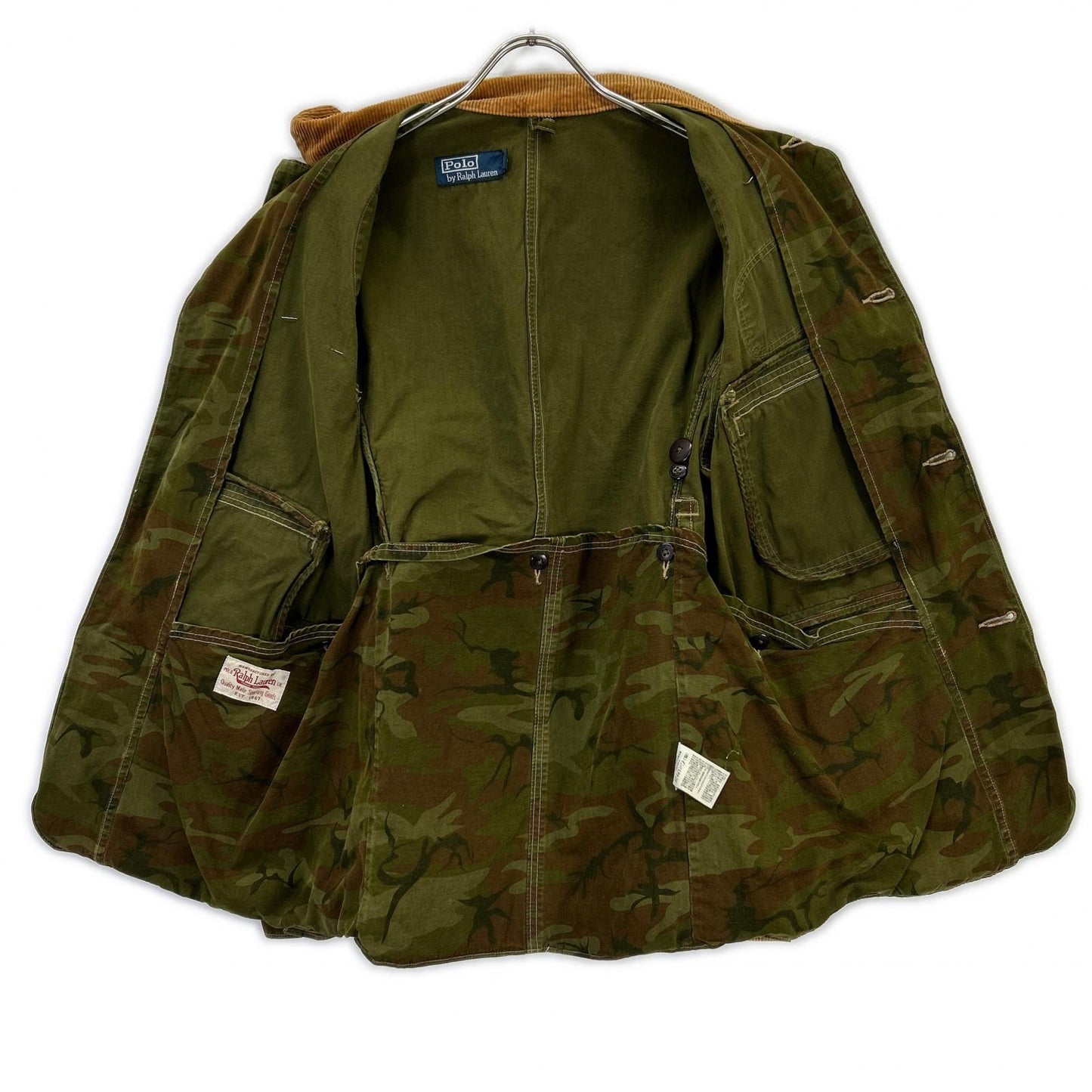 POLO RALPH LAUREN ポロ ラルフローレン 90's JR-RL-KM3156 カモフラ 襟コーデュロイ ハンティングジャケット ジャケット