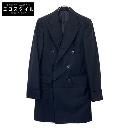 UNITED ARROWS Black Wool Chester Coat