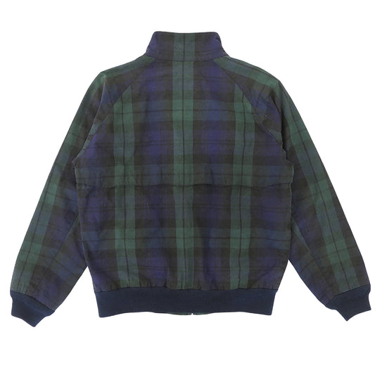 BARACUTA バラクータ ネイビー×グリーン チェック ブルーライン オイルド スイングトップ ジャケット メンズ 34 ジャケット