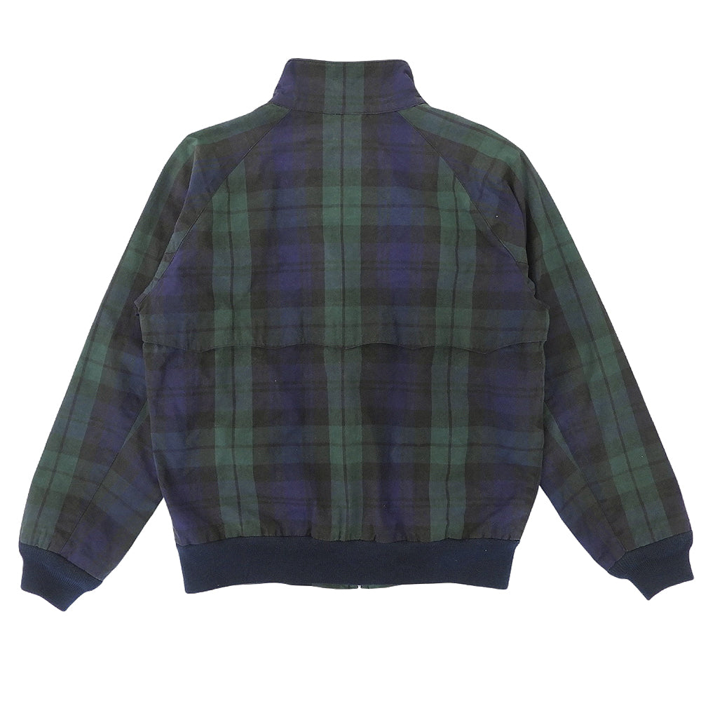 BARACUTA Navy×green check Blue Line oiled swing-top jacket, men's, 34